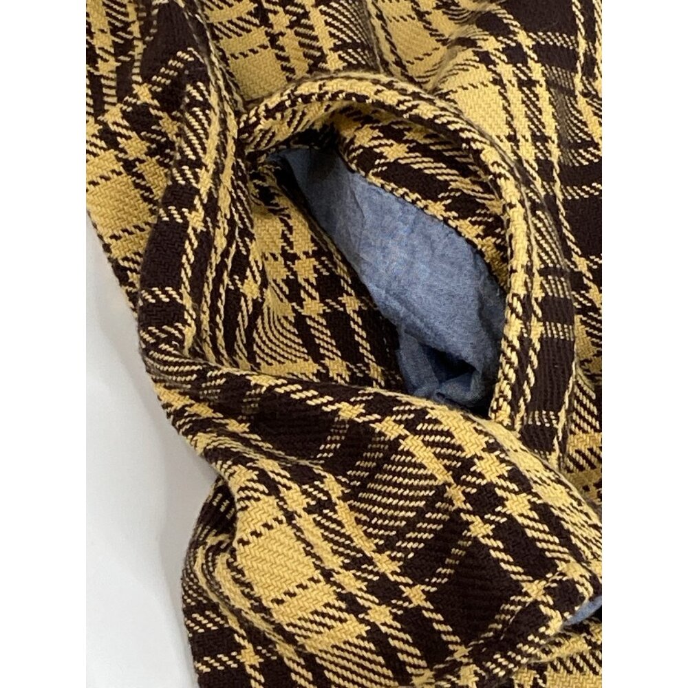 NWT LL Bean 1912 Overshirt Men’s L Tall Slightly Fitted Mustard Brown Plaid Jac - Picture 7 of 16